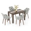 Atlas Crest Solid Wood 4 Seater Dining Table With Rochelle Lounge Chairs