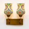 Devansh Metal Electric Wall Light in Antique Gold Colour with Black Shade Count of 1 Light