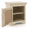 Anokhi Solid Wood Bedside Table In Rustic White Finish