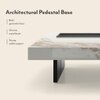 Largo Metal Coffee Table In Macchia Sintered Stone Top