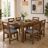 Tarragon 6 Seater Dining Set In Teak Finish