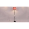 Wren Pink Natural Fiber Floor Lamp with Black Iron Base