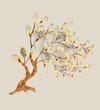 W-Umang Abstract Metal Wall Decor in Multicolor Set of 1