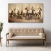 The Castle Decor 7 Running Horses Vastu Wall Art Framed Painting 27x48 Inch (Style 8)