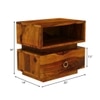 Kaka Solid Wood Bedside Table in Honey Finish