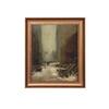 Artistry Brown Green Snow New York Printed Canvas Wall Canvas Wall Prints Set of 1 Multicolor Matte