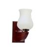 Devansh Solid Wood Electric Wall Light in White Colour with White Shade Count of 1 Light