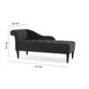 andres Fabric Chaise Launger in Black Colour