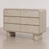Roswell Solid Wood Chest Of 6 Drawers In White Ash Finish