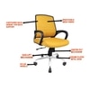 Smart Ergonomic Chair With Breathable Yellow Mesh Fabric