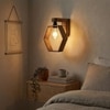Hex Brown Solid Wood Wall Lights