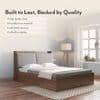 Tyra King Size Bed Box Storage In Classic Walnut Finish