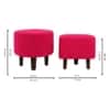Daviana Boucle Fabric Lounge Chair in Red Colour