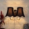 Devansh Dual Steel Metal  Wallmounted Lamp With Cotton Steel Metal  Shade