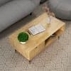 Hexa Engineered Wood Coffee Table With 1 Drawer In Giant Wood