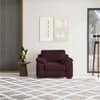 Esquel Premium 1 Seater Fabric Sofa in Deep Plum Velvet Colour