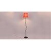 Etta Orange Fabric Floor Lamp with Black Iron Base