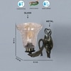 Devansh Metal Electric Wall Light in Antique gold Colour with Transparent Shade Count of 1 Light