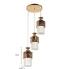 Eliante Cluster Hanging Lights Mild Steel & Glass Material Gold & White Finish
