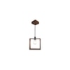 Quattro Brown Solid Wood Single Hanging Light