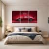 The Castle Decor Red Porsche GT3 Sports Car Wall Art Set of 3 16x24 Inch