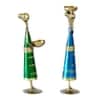 Desert Art Metal Handpainted Lady Doll Showpiece Set of 2