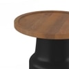 Toro Solid Wood Side Table In Dual Tone in Amber Walnut And Black Finish