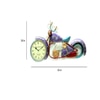 Metal Mask Decorative Handpainted 10'' Bike Wall Clock In Blue Color By Craft Tree