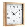 Roman Indices and Circular Dot Dial Detailing Wooden Wall Clock