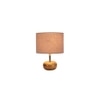 Genevieve Grey cotton & solid wood table lamp