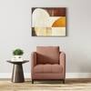 Florence Premium 1 Seater Fabric Sofa in Mocha Mouse Velvet Colour