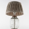 Secret Glass and Metal Table Lamp With Natural Linen Shade