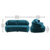 Henry Velvet 2 Seater Sofa T Blue Color
