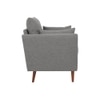 Arihana Boucle Fabric Arm Chair in Grey Colour