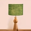 Devansh Green Jute  Table Lamp With  Wood Natural Base (7X18.25 Inches)-17