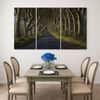 Truss Green Blue Pieces Dark Hedges Canvas Wall Prints Canvas Wall Prints Set of 3 Multicolor Matte