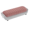 Marko Velvet 2 Seater 5 Feet Ottoman Bench in Peach & Grey Color