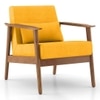 Brooks Lounge Chair in Mustard Yellow Colour