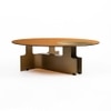 Bonita Glass Coffee Table In Brass  Finish