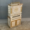 D'Dass Red Mdf and Sheesham Wooden Temple  With Cabinet For Pooja