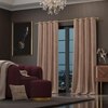 Stoa Paris Velvet Curtains for Door, Premium Dim-Out Curtain for Pack of 2, Date Night - Parisian Blush