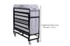 Springtek Rollaway Metal Folding Bed With Mattress 6in Single Size With Lockable Wheels