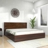 Themis Engineered Wood Queen  Size Bed With Box Storage (Walnut Finish)