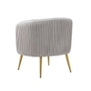 LEISER Fabric Accent Chair in Grey Colour