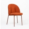 Cotton Fabric Dining Chair in Orange Colour