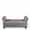 Queens Sheesham Wood Accent 2 Seater Couch Bench With Storage In Iron