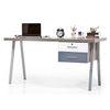 Twain Engineered Wood Study Table in Cherry Melamine Finish