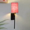 Devansh Metal Electric Wall Light in Black Colour with Pink Shade Count of 1 Light