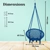 Swingzy Cotton Round Swing for Adults Blue Without Accessories