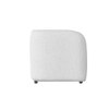 Zenol Boucle Fabrict 3 Seater Sofa In White